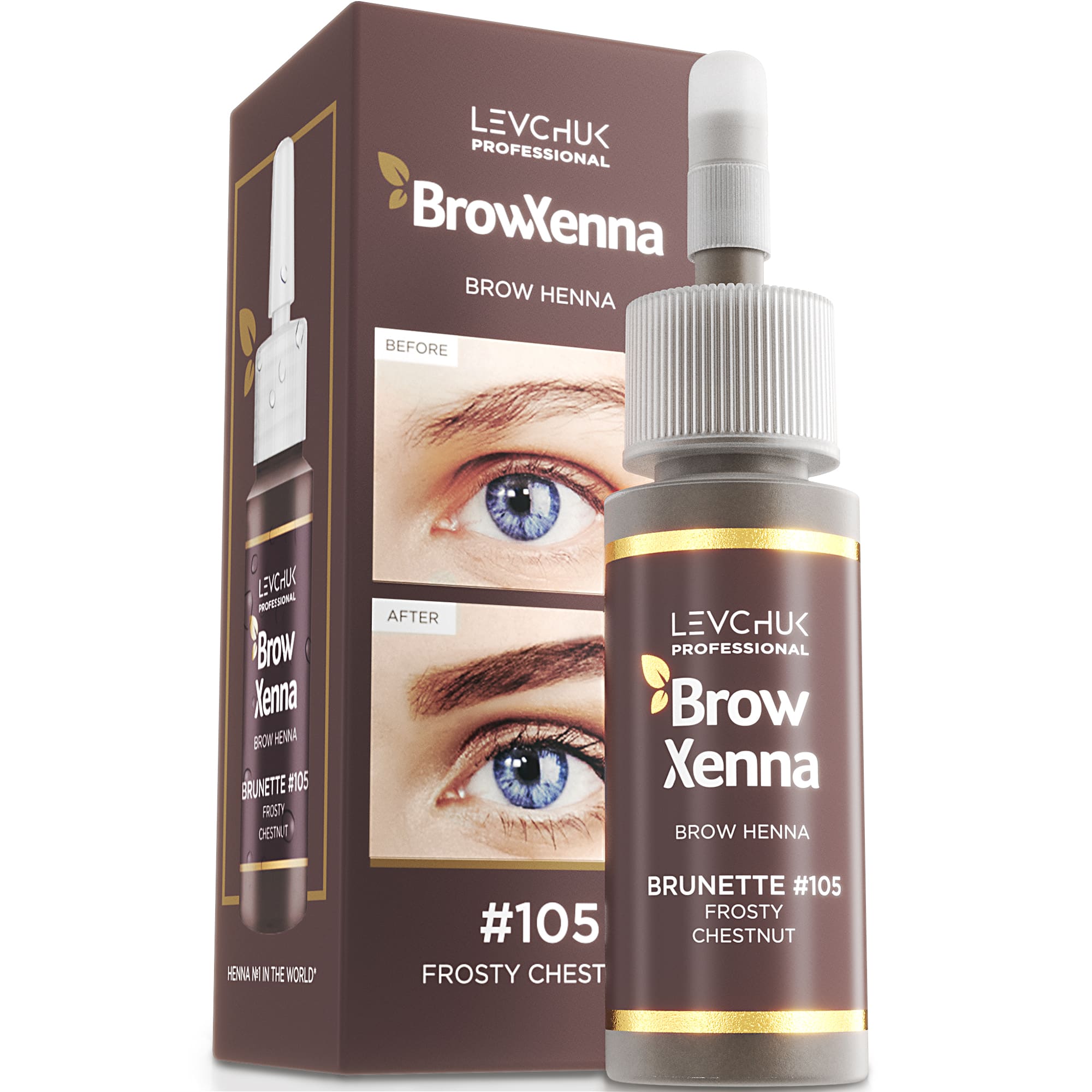 BROW XENNA -  EYEBROW HENNA #105 FROSTY CHESNUT (10ml)