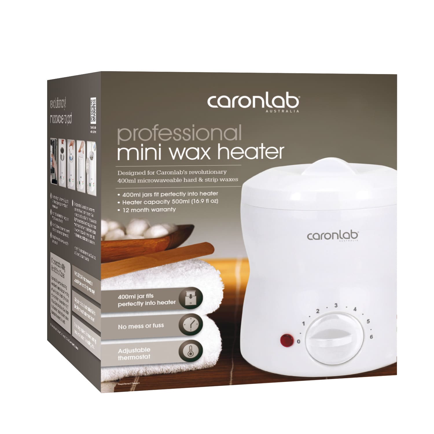 CARONLAB - PROFESSIONAL MINI WAX HEATER - 500ml - Luna Beauty Supplies