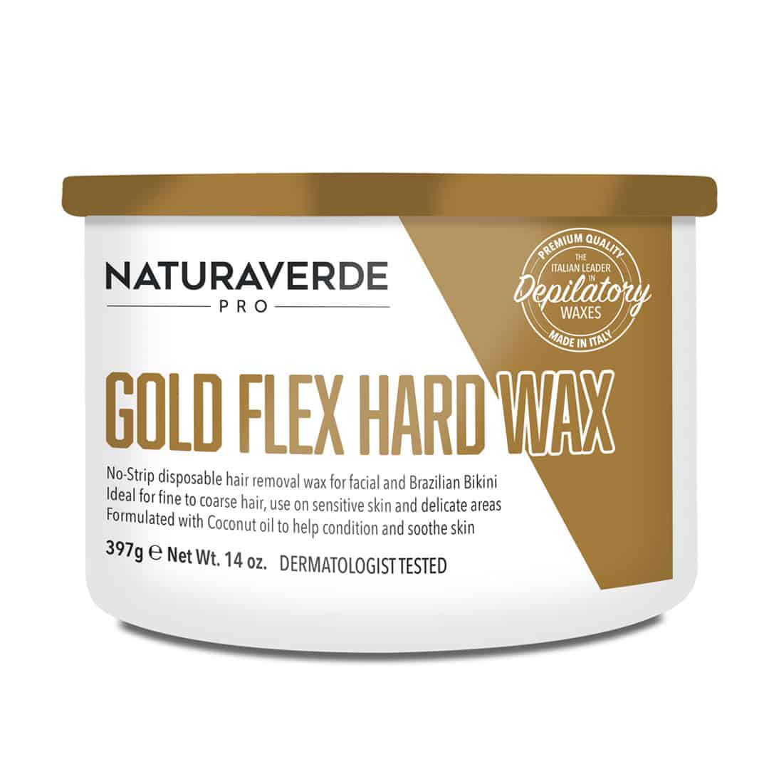 NATURAVERDE PRO - GOLD FLEX HARD WAX CAN (397g) - Luna Beauty Supplies