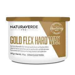 NATURAVERDE PRO - GOLD FLEX HARD WAX CAN (397g) - Luna Beauty Supplies