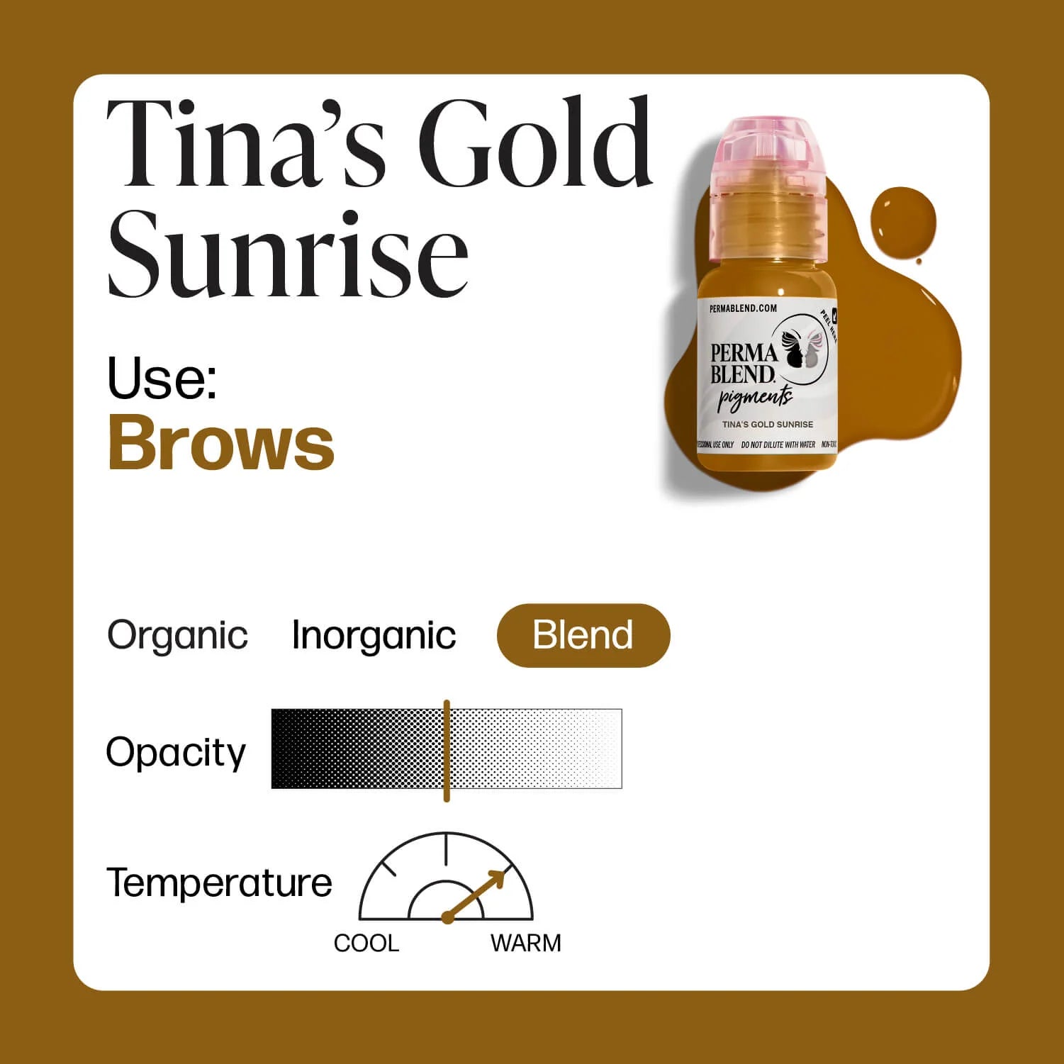 PERMA BLEND - TINA'S GOLD SUNRISE (BROW SHADES) - Luna Beauty Supplies