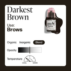 PERMA BLEND BROW PIGMENT - DARKEST BROWN (15ml) - Luna Beauty Supplies