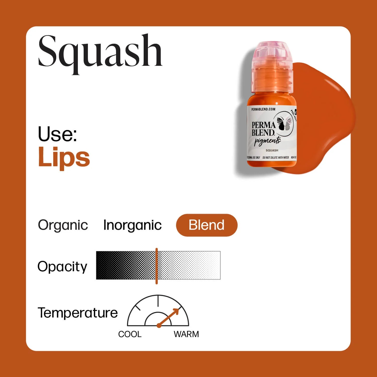 PERMA BLEND LIP PIGMENT - SQUASH (15ml) - Luna Beauty Supplies