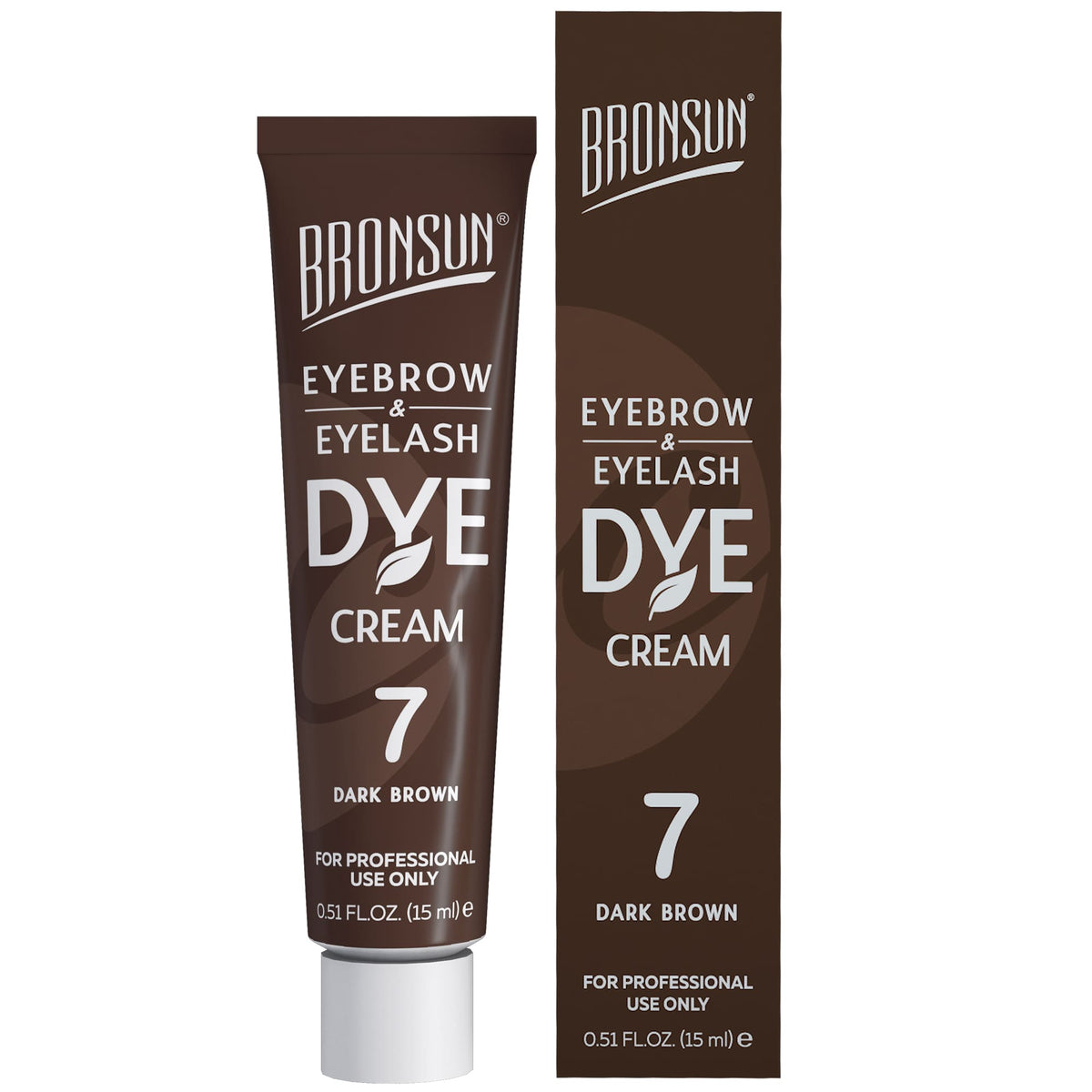 Bronsun eyebrow and eyelash cream dye dark-brown for professional tinting