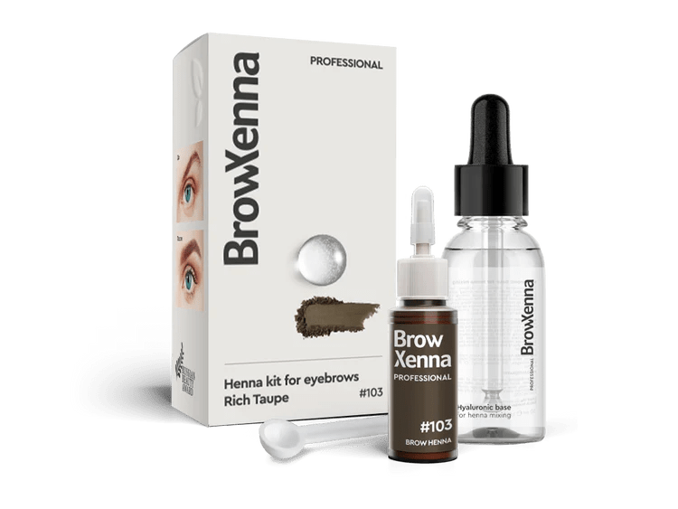 BROW XENNA - BROW HENNA # 103 RICH TAUPE (NEW with Hyaluronic Base!) - Luna Beauty Supplies