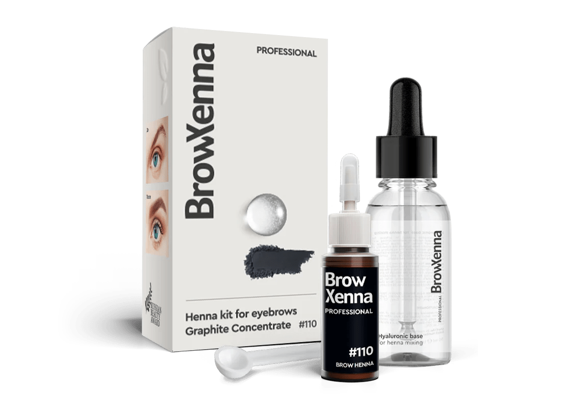 BROW XENNA - EYEBROW HENNA #110 GRAPHITE CONCENTRATE (10ml) - Luna Beauty Supplies