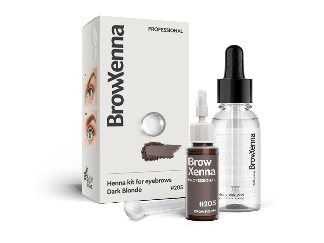 BROW XENNA - BROW HENNA #205 DARK BLONDE (NEW with Hyaluronic Base!) - Luna Beauty Supplies