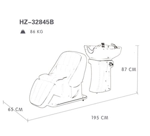 ELECTRA SHAMPOO UNIT BED - Luna Beauty Supplies