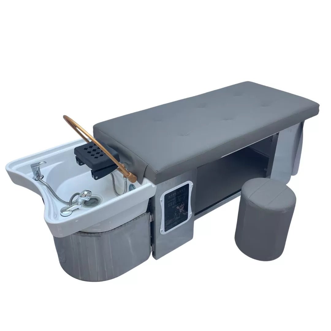 JAPANESE HEAD SPA TREATMENT TABLE GREY (PLUMBED) - Luna Beauty Supplies