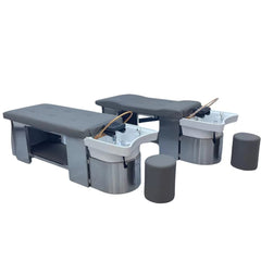 JAPANESE HEAD SPA TREATMENT TABLE GREY (PLUMBED) - Luna Beauty Supplies