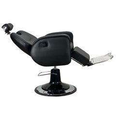 Reclined Joiken Austin barber chair in black - Luna Beauty Supplies
