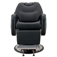 Front view of Joiken Austin barber chair in black - Luna Beauty Supplies