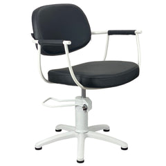 JOIKEN - CHELSEA SALON CHAIR - WHITE FRAME (HYDRAULIC)