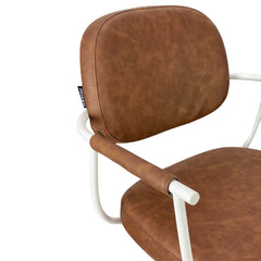 JOIKEN - CHELSEA SALON CHAIR - WHITE FRAME (HYDRAULIC)