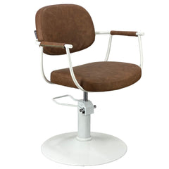 JOIKEN - CHELSEA SALON CHAIR - WHITE FRAME (HYDRAULIC)