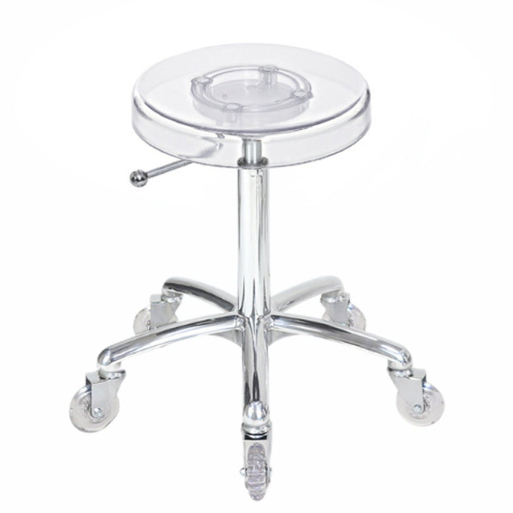 JOIKEN - CLEAR SEAT CUTTING STOOL (Choose Wheels) - Luna Beauty Supplies