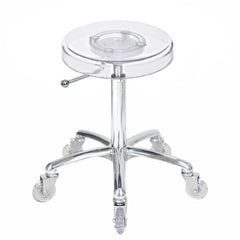 JOIKEN - CLEAR SEAT CUTTING STOOL (Choose Wheels) - Luna Beauty Supplies