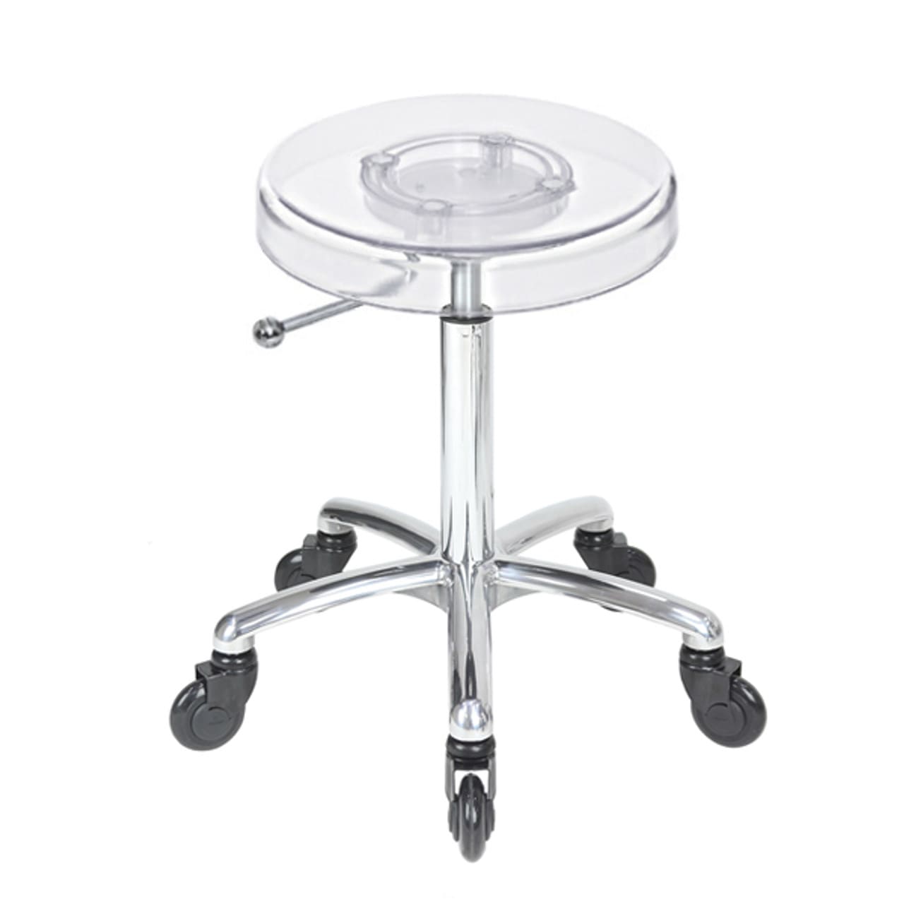 JOIKEN - CLEAR SEAT CUTTING STOOL (Choose Wheels) - Luna Beauty Supplies