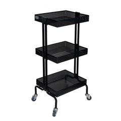 Joiken Clem hairdressing and beauty salon trolley in black - Luna Beauty Supplies