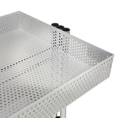 Tray close up of Joiken Clem hairdressing and beauty salon trolley in white - Luna Beauty Supplies