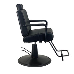 Joiken Cyrus Reclining Salon Chair in Black left side - Luna Beauty Supplies