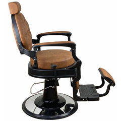 Joiken harlem barber shop_chair tan sideways - Luna Beauty Supplies