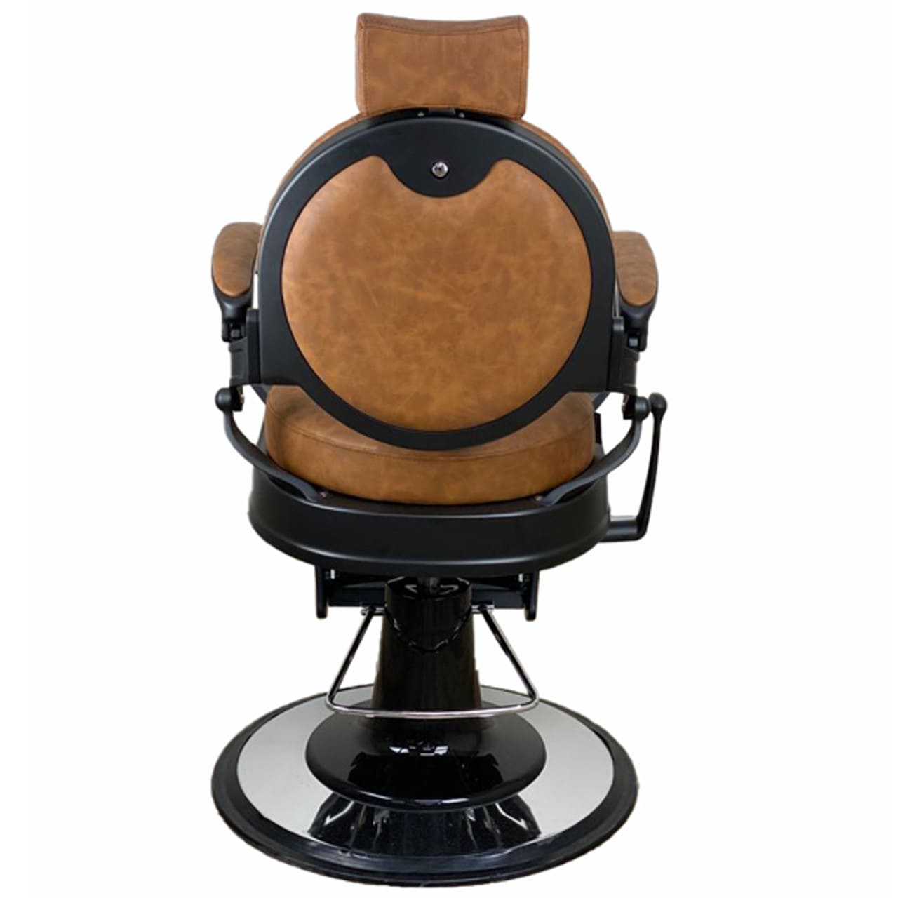 Joiken harlem barber shop_chair tan rear view - Luna Beauty Supplies