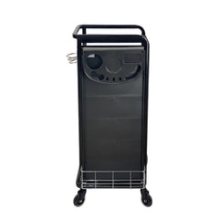 Right side of joiken jasper hairdressing beauty trolley 6 drawers black - Luna Beauty Supplies