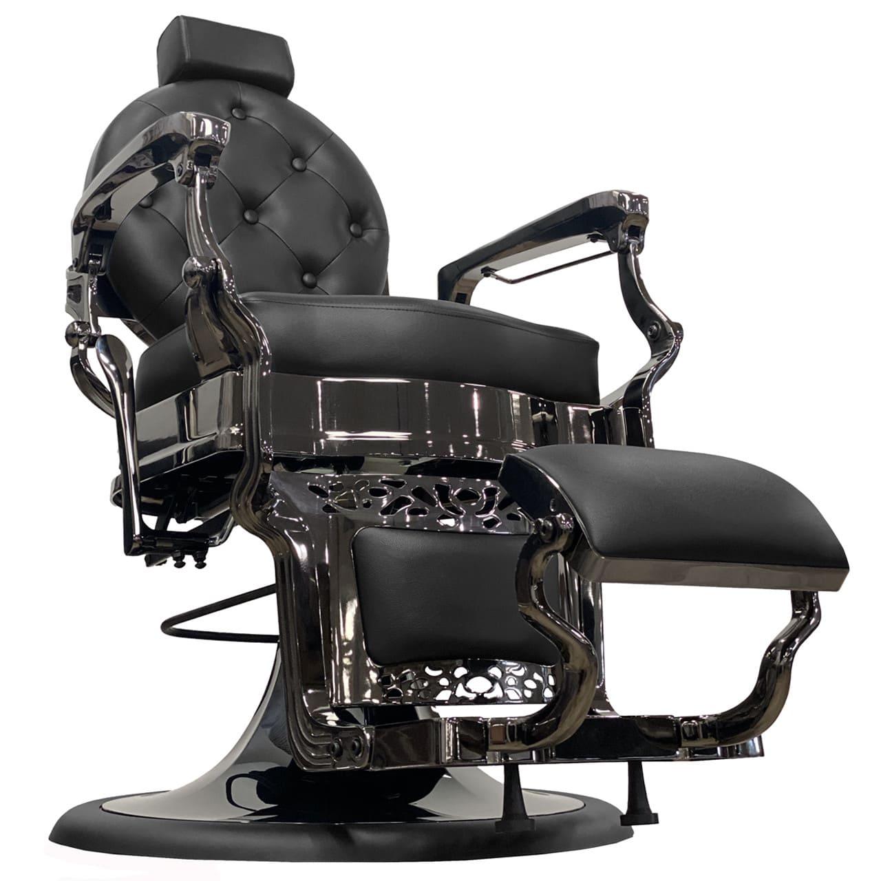 Image from below of Joiken miami barber chair black - luna beauty supplies