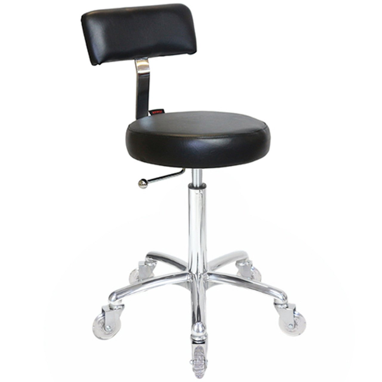 JOIKEN - SPRINT STOOL BLACK & CHROME BASE (Choose Wheels) - Luna Beauty Supplies