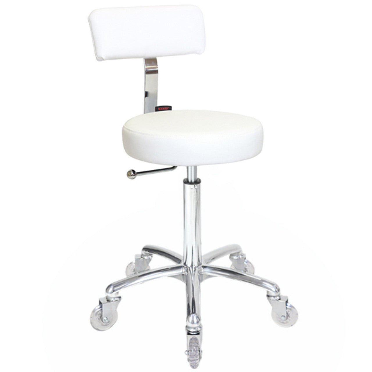 JOIKEN - SPRINT STOOL WHITE (Choose Wheels) - Luna Beauty Supplies