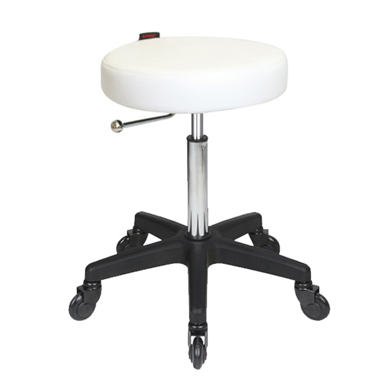 JOIKEN - TURBO CUTTING STOOL WHITE SEAT (Choose Wheels) - Luna Beauty Supplies