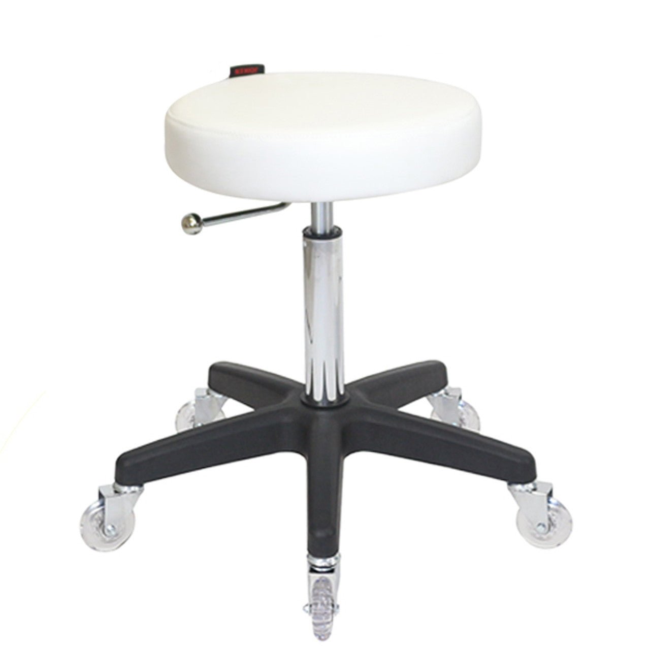 JOIKEN - TURBO CUTTING STOOL WHITE SEAT (Choose Wheels) - Luna Beauty Supplies