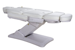 Karma Christchurch Premium Electric Beauty Salon Bed and Treatment table in white  fully extended - Luna Beauty Supplies