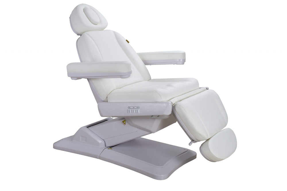 Karma Christchurch Premium Electric Beauty Salon Bed and Treatment table in white - Luna Beauty Supplies