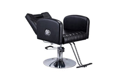 KARMA BATLOW SALON CHAIR (Black/White/Tan) - Luna Beauty Supplies