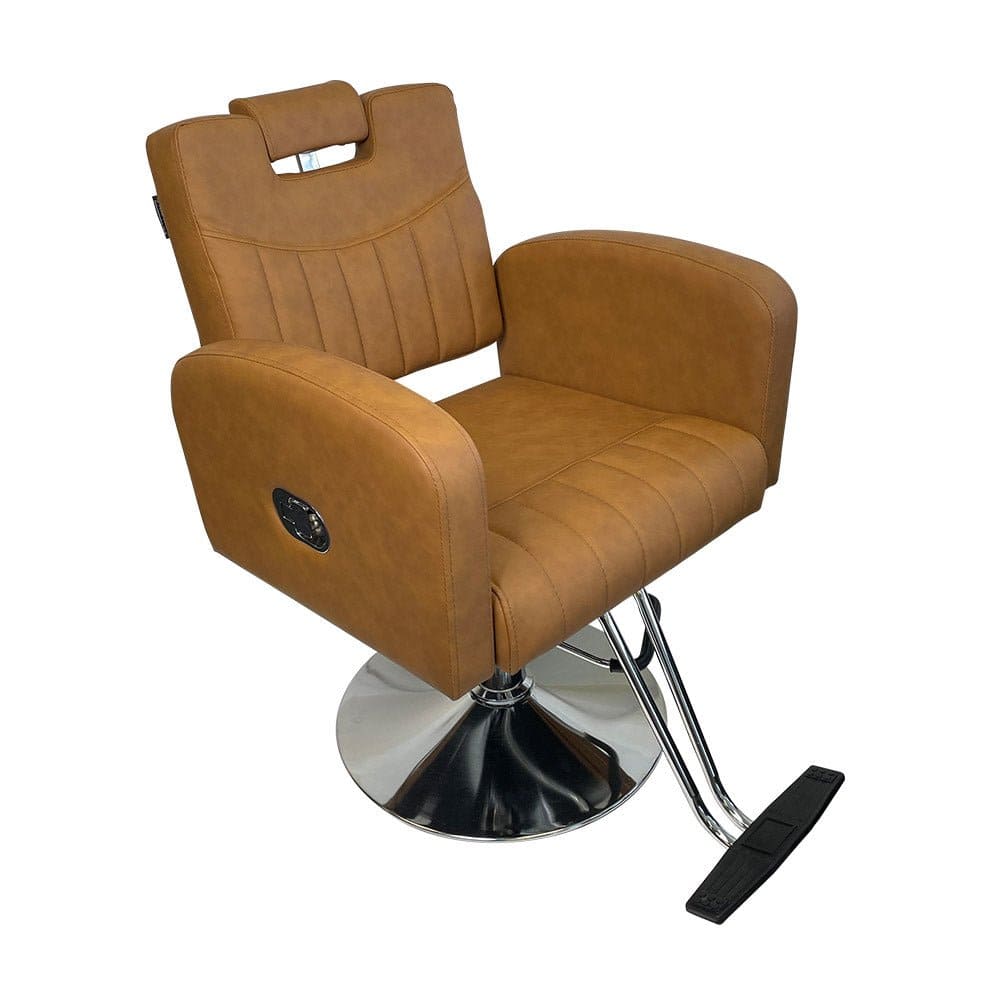 KARMA BATLOW SALON CHAIR (Black/White/Tan) - Luna Beauty Supplies