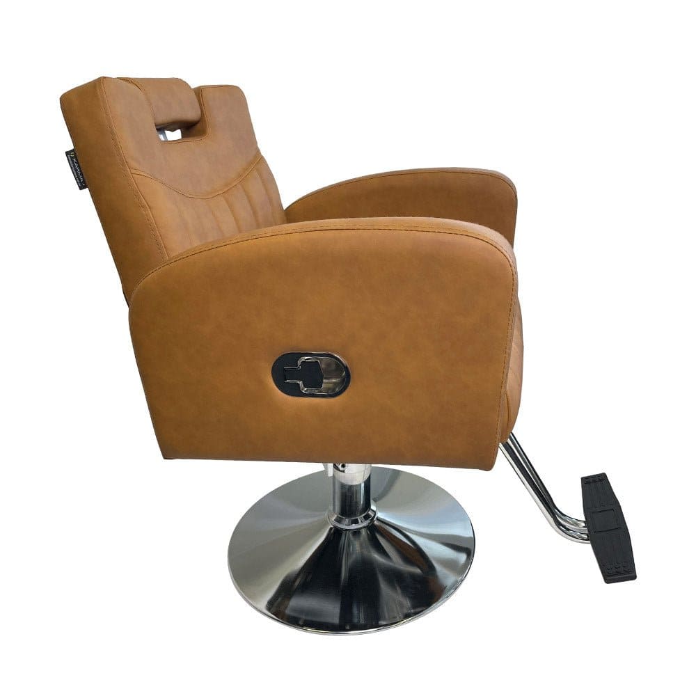 KARMA BATLOW SALON CHAIR (Black/White/Tan) - Luna Beauty Supplies