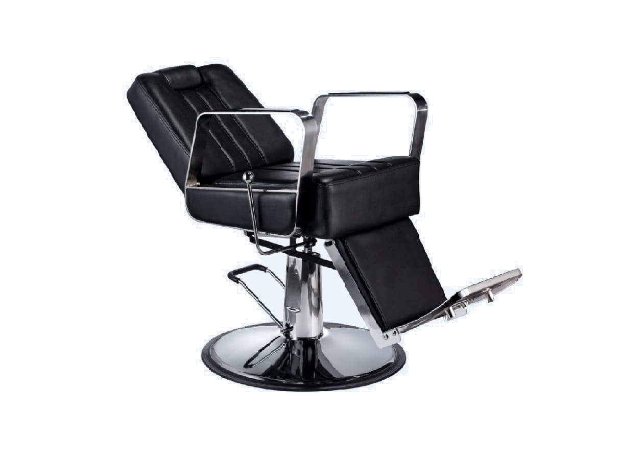 Reclined Karma bowen barber chair black - luna beauty supplies