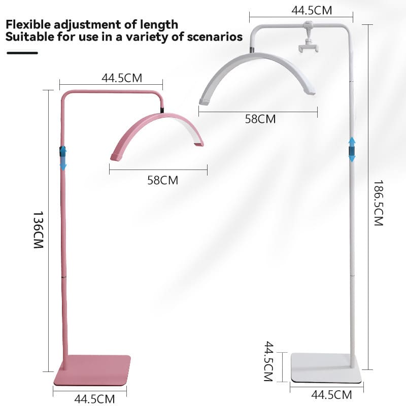 Measurements of karma half moon LED beauty light black 23' - Luna Beauty Supplies