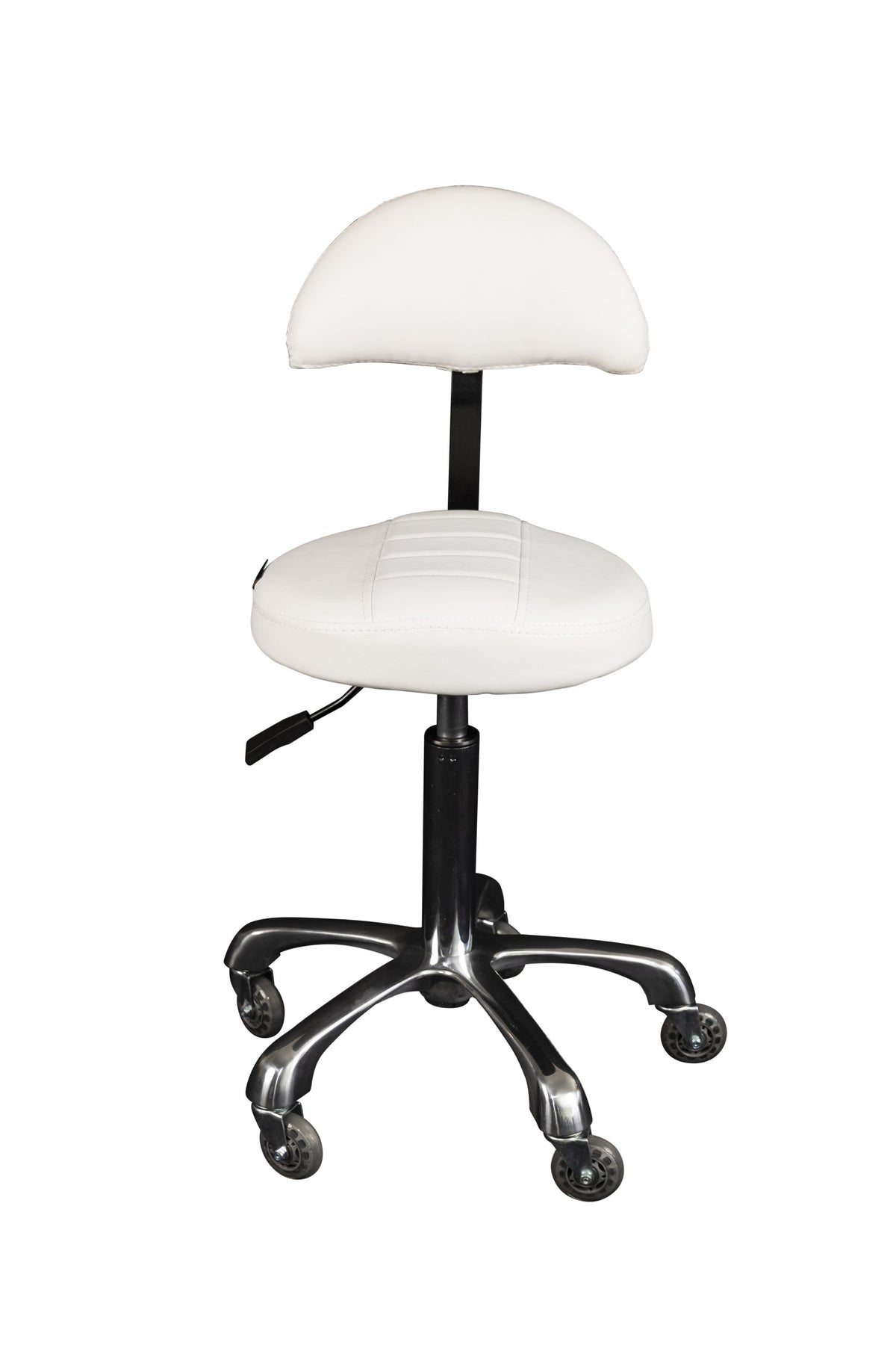 Karma South Burnie Salon Stool in white - Luna Beauty Supplies