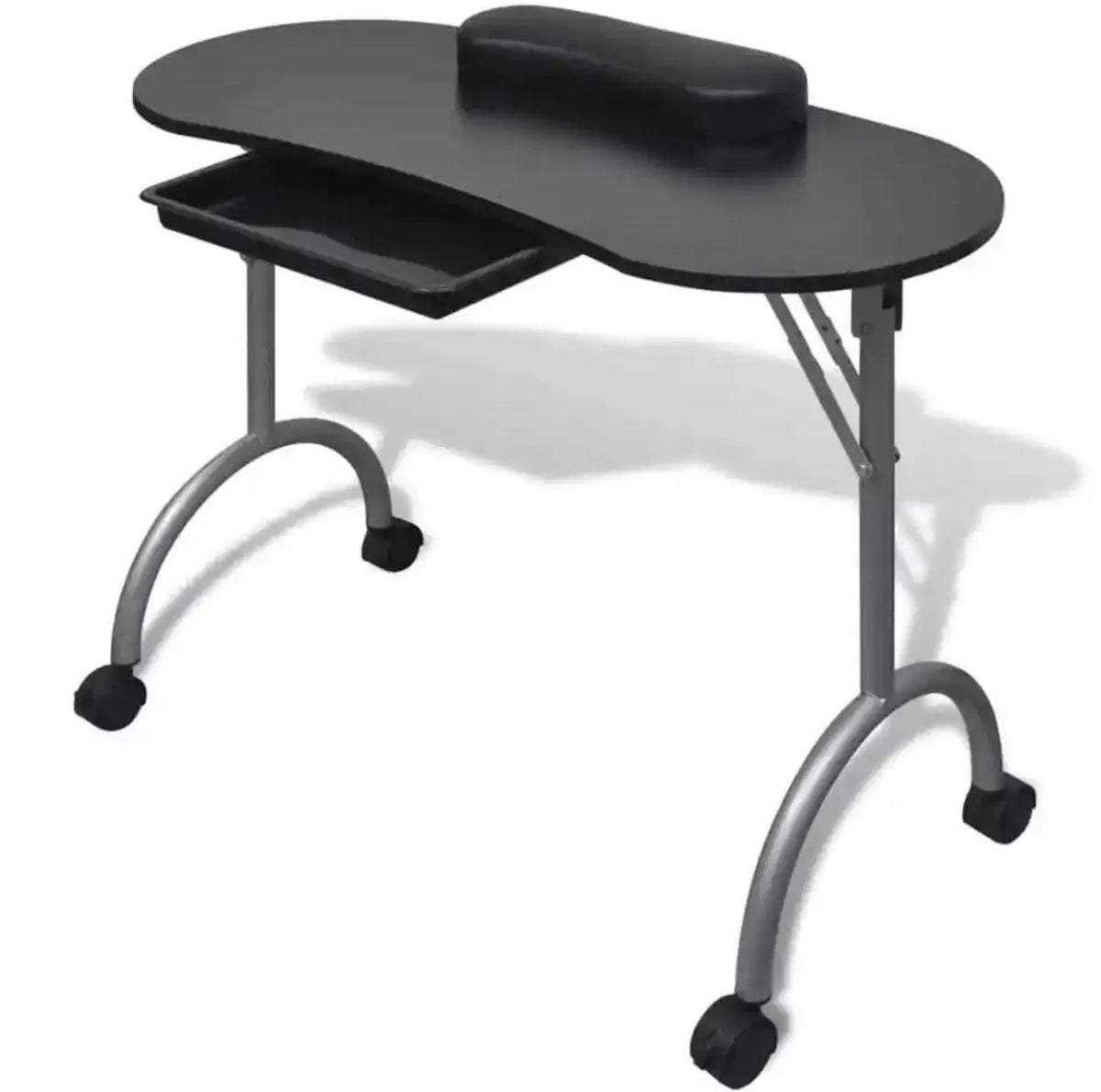 Manicure table with hand cushion black - Luna Beauty Supplies