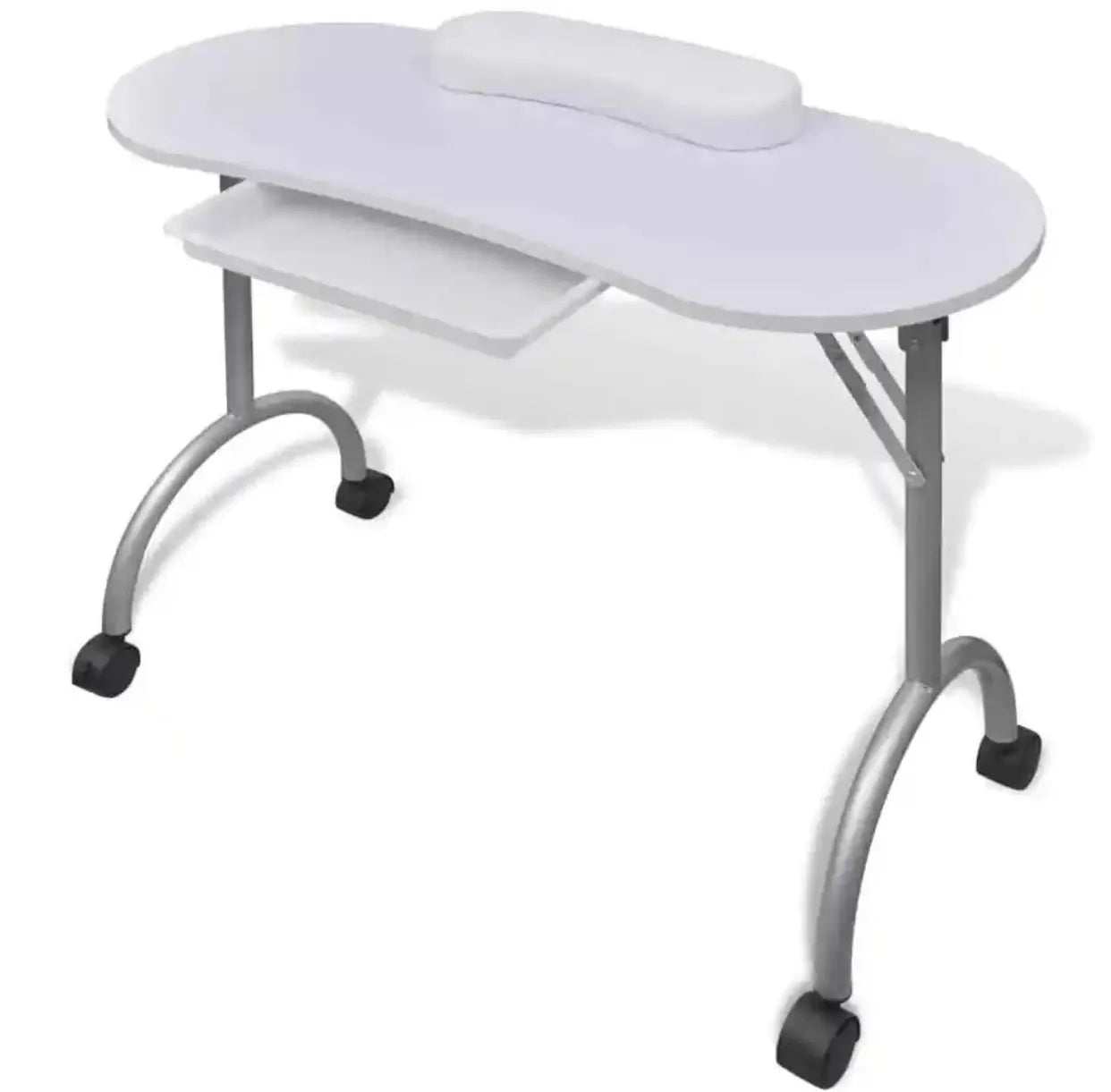 Manicure table with hand cushion white - Luna Beauty Supplies