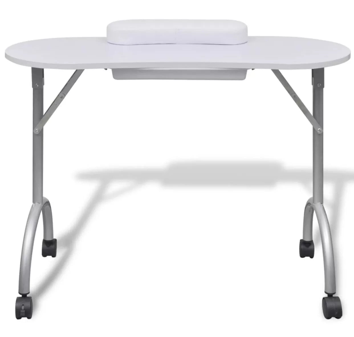 Manicure table with hand cushion white - Luna Beauty Supplies