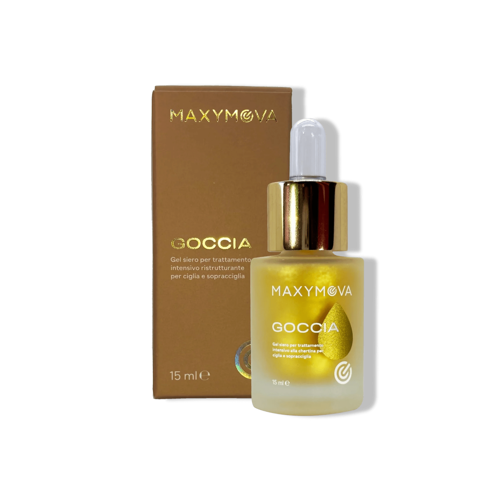 MAXYMOVA - GOLD GOCCIA LASH & BROW SERUM (15ml Bottle) - Luna Beauty Supplies