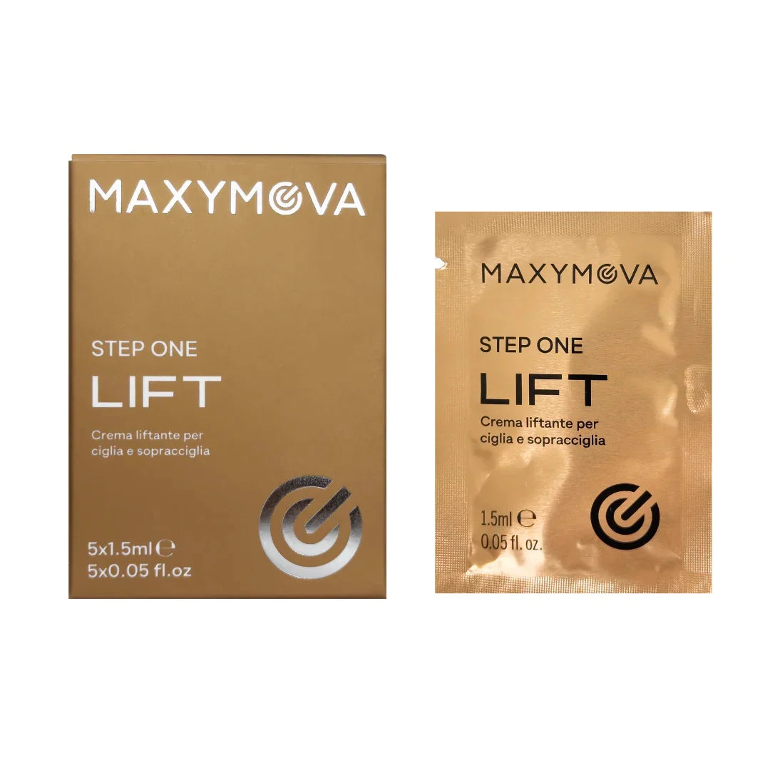 Maxymova Lash and brow lamination system step 1 Lift in 1.5ml sachets.