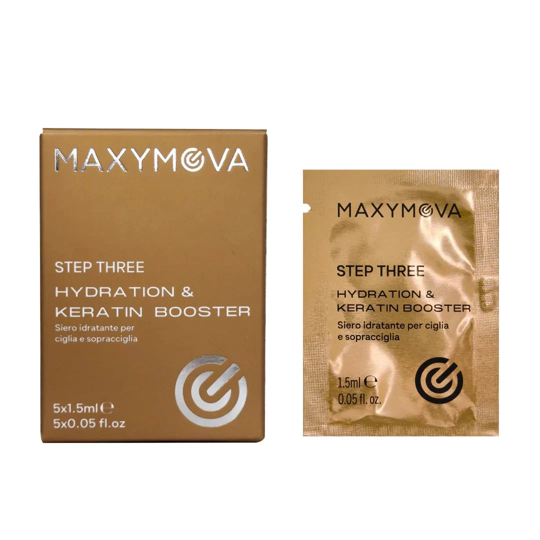 Maxymova Lash and brow lamination system step 3 Hydration and Keratin Booster in 1.5ml sachets.