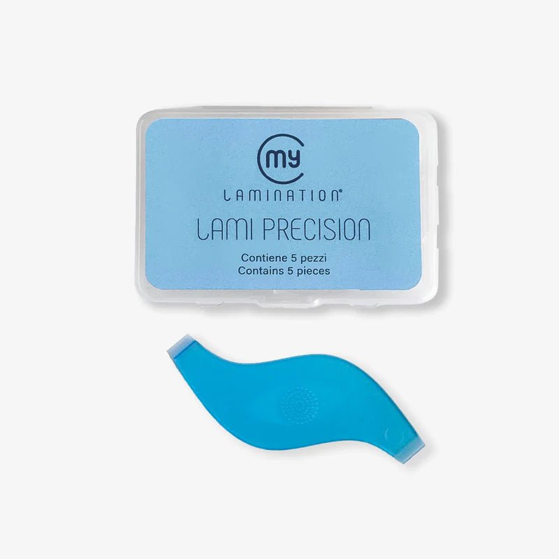 Blue My Lamination Lami Precision eyelash combs, featuring an ergonomic anti-slip grip and 14 micro-teeth for professional lash lifting treatments.