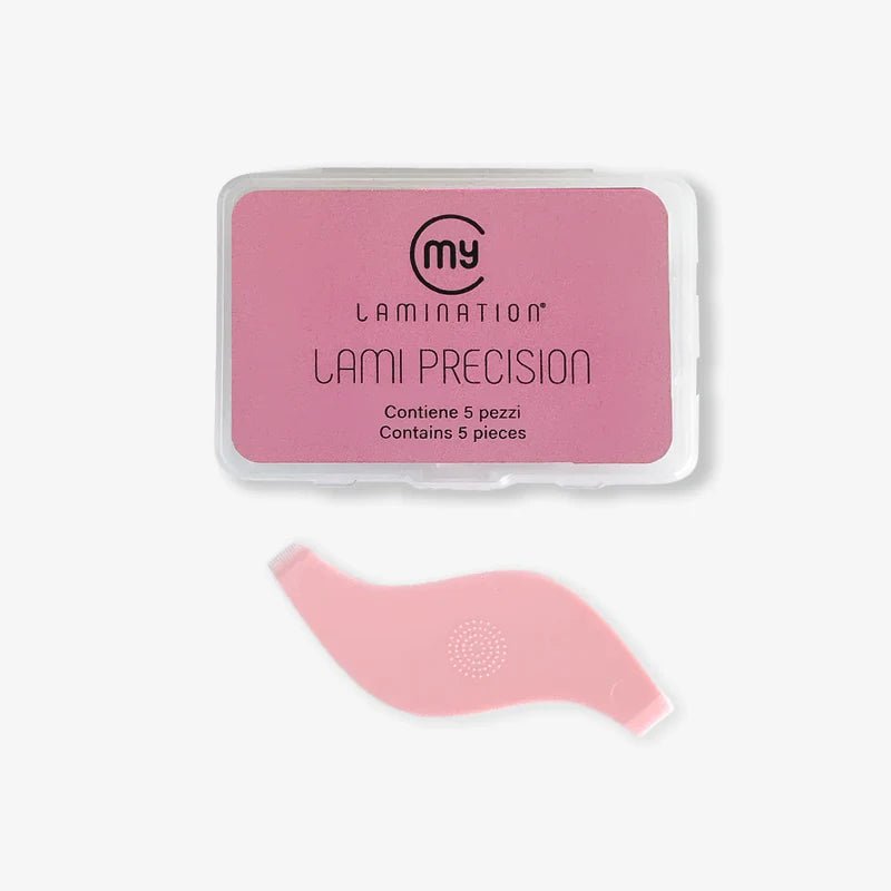 Pink My Lamination Lami Precision eyelash combs, featuring an ergonomic anti-slip grip and 14 micro-teeth for professional lash lifting treatments.