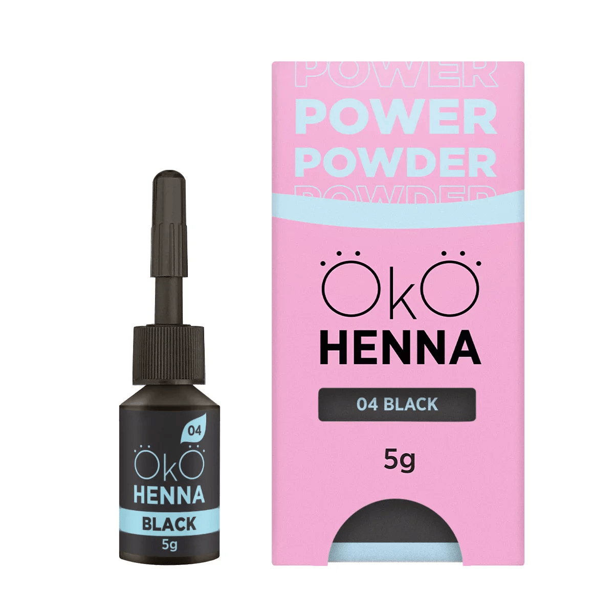 OKO - BROW HENNA - POWER POWDER BLACK - Luna Beauty Supplies